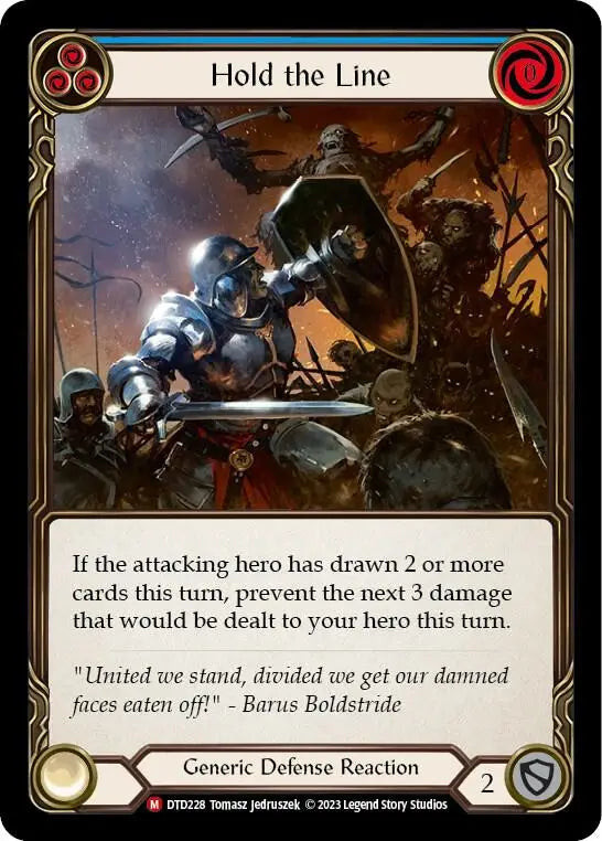 Hold the Line - Dusk till Dawn - DTD228 - NM Flesh and Blood - TCG Card Single