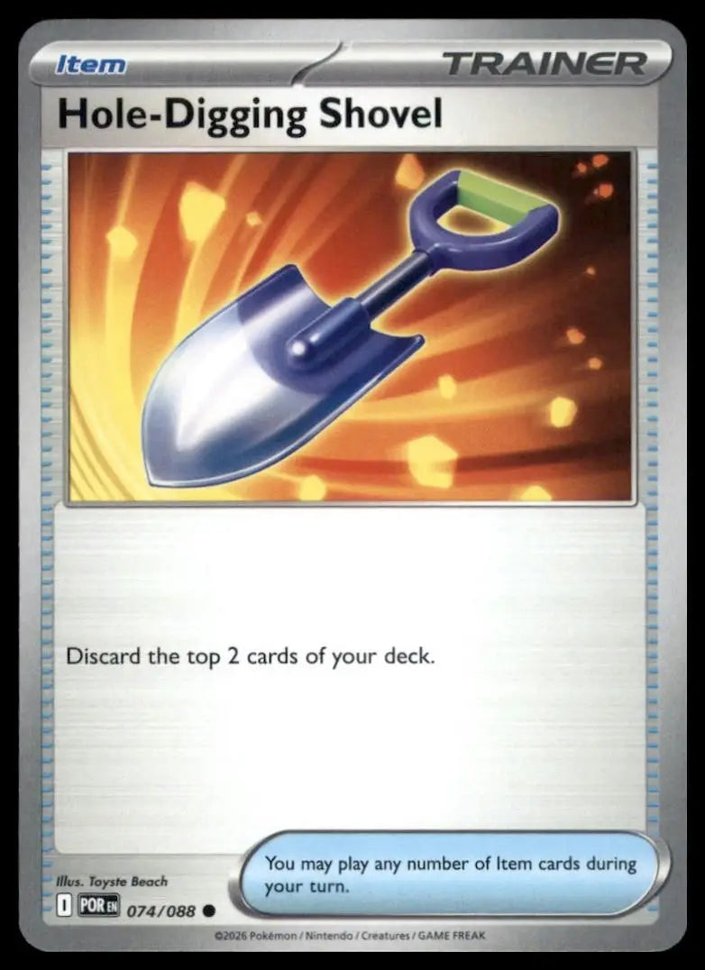 Hole-Digging Shovel 074/088 Me03: Perfect Order Regular - Other