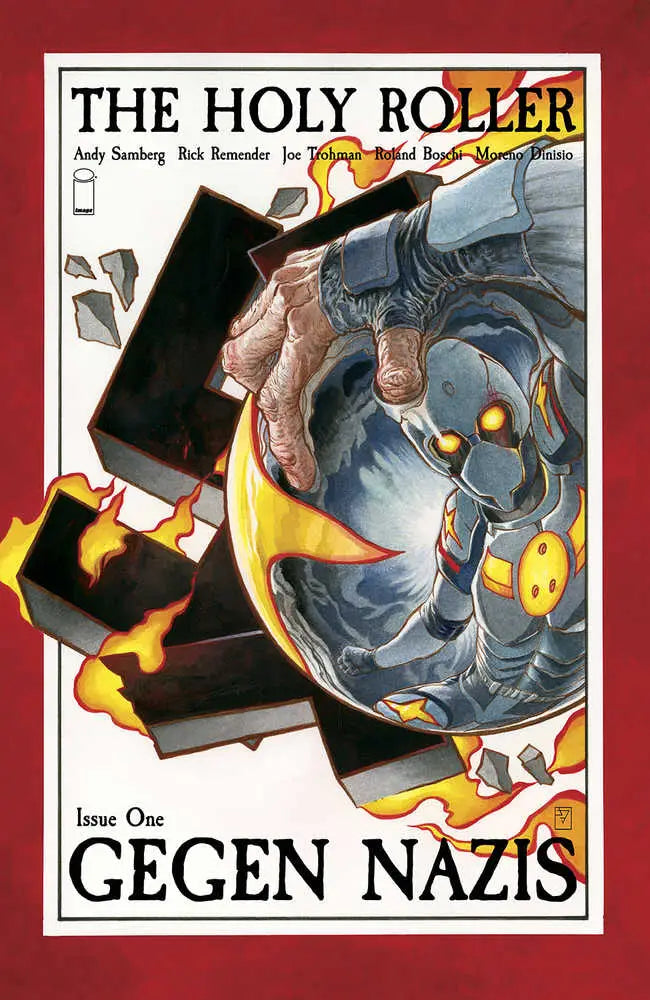 Holy Roller #1 Cover B Jh Williams III Variant with armored figure and flames