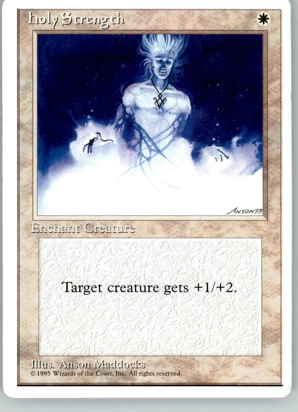 Holy Strength - Fourth Edition ALTERNATE - LP Magic: The Gathering
