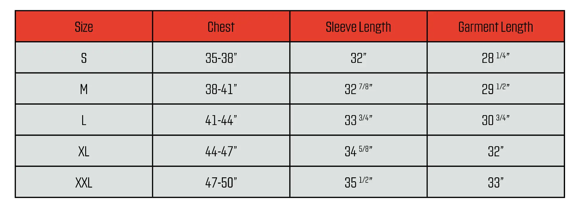 Size chart for Topps Homage 1981 Black Hoodie with chest and sleeve measurements