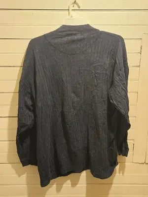 Honor Society Long Sleeve Shirt Mens XL Nebraska Huskers Navy Mock Neck Logo - Apparel
