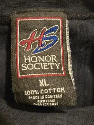 Honor Society Long Sleeve Shirt Mens XL Nebraska Huskers Navy Mock Neck Logo - Apparel