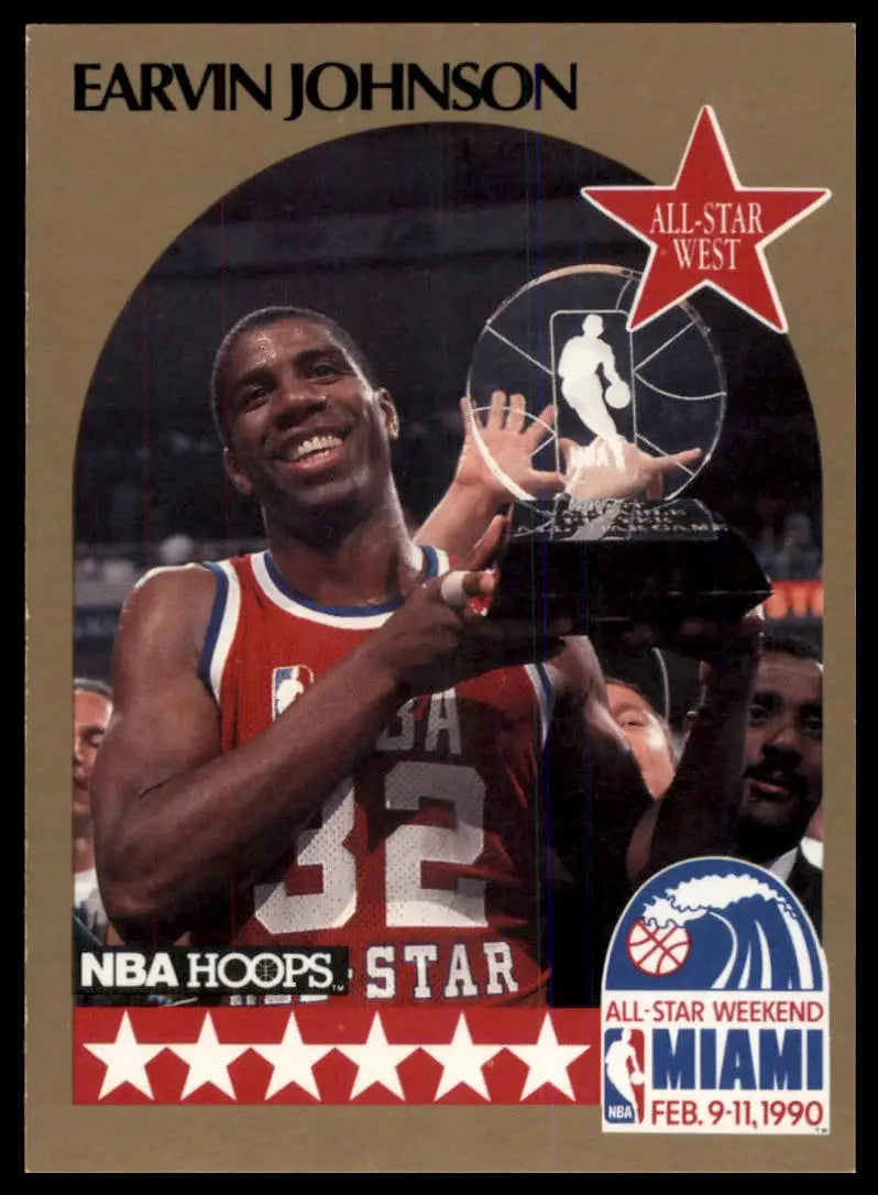 Hoops Earvin Johnson 18 Los Angeles Lakers NM - Basketball Card Single