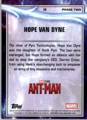Hope Van Dyne - 2025 Topps Chrome Marvel Studios - #59 - Non_sport - Marvel Card Single