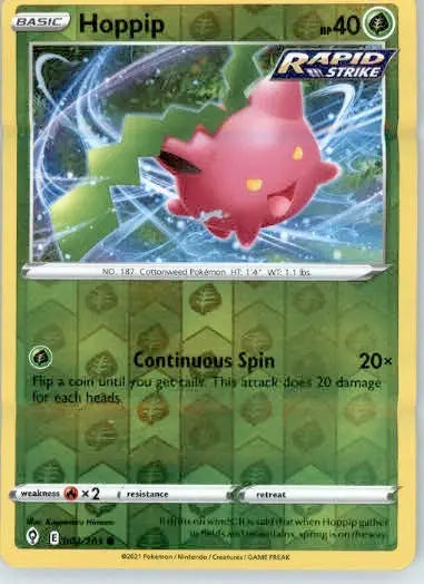Hoppip - SWSH07: Evolving Skies - Reverse Holo LP - #002/203 - Pokémon Card Single