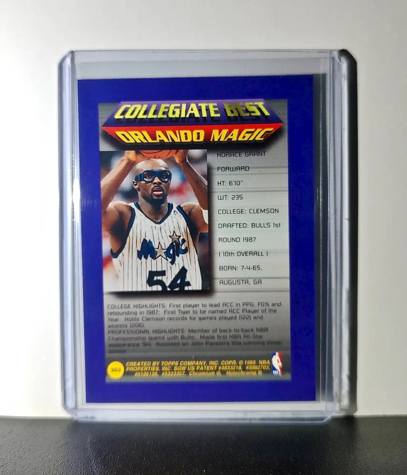 Horace Grant 1994-95 Topps Finest #203 Collegiate Best