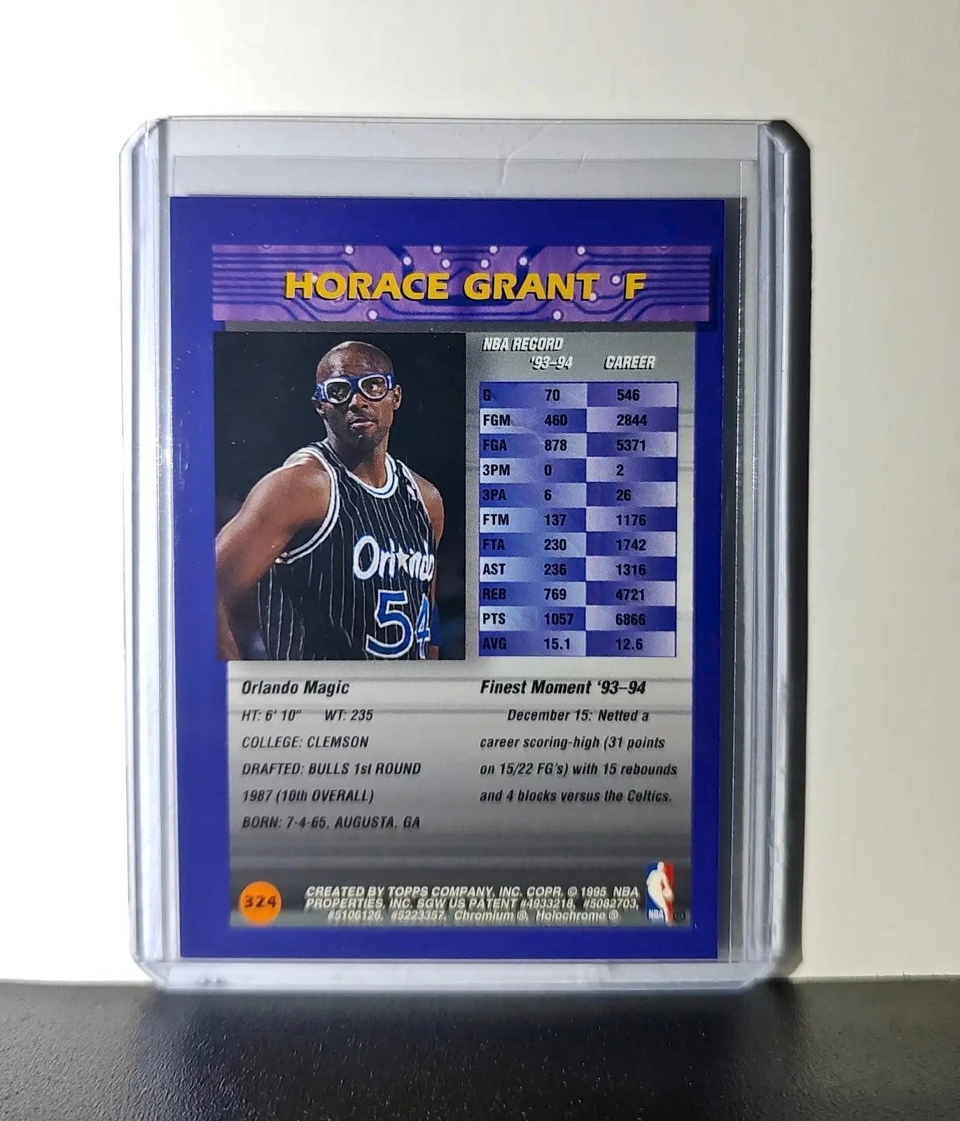 Horace Grant 1994-95 Topps Finest #324 Basketball Card