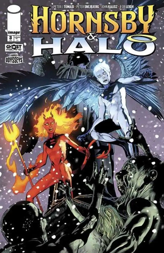 Comic book cover of Hornsby & Halo #3 featuring rogue agents artwork by Christian Alamy and John Kalisz