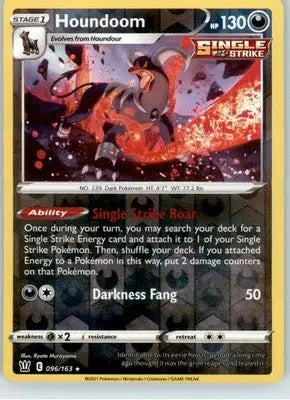 Houndoom - SWSH05: Battle Styles - 096/163 - Reverse Holo LP - Pokémon Card Single