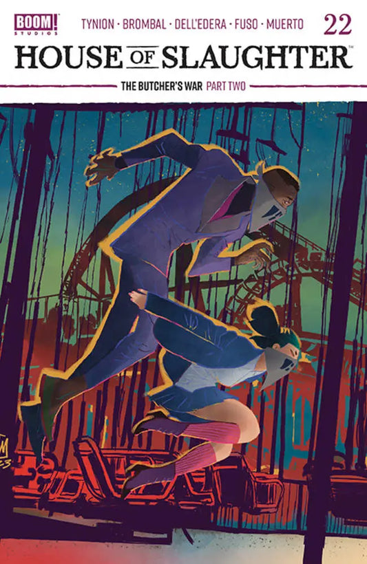 Comic book cover for House of Slaughter #22 featuring dynamic fight scene, ideal for collectors