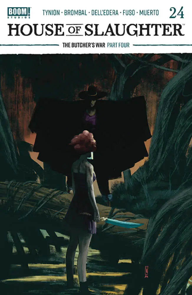 Comic book cover for House of Slaughter #24 featuring a silhouette figure, perfect for collectors