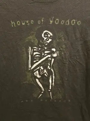 House of Voodoo T-Shirt Mens XL Black Skeleton NOLA Short Sleeve Graphic Tee - Apparel