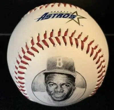 Autographed Houston Astros commemorative baseball from the Houston Astros Jackie Robinson 50 Yrs Exxon 1997