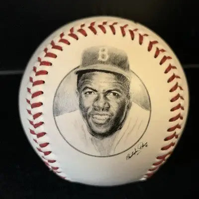 Houston Astros Jackie Robinson 50 Years Commemorative Baseball with portrait