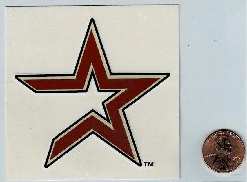 Houston Astros star logo sticker for baseball cards and trading cards collectors