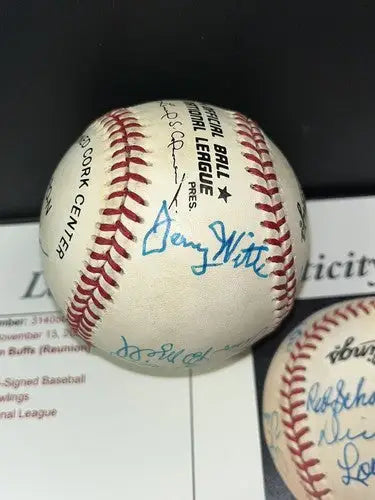 Houston Buffs Reunion Signed Ball AUTO VINEGAR BEND MIZELL RED SCHOENDIENST JSA - Sports Memorabilia