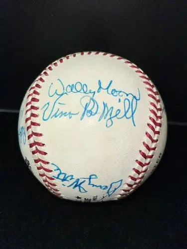Houston Buffs Reunion Signed Ball AUTO VINEGAR BEND MIZELL RED SCHOENDIENST JSA - Sports Memorabilia