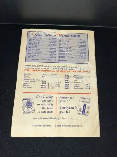 Vintage advertisement for Houston Colt 45’s featuring Ken Johnson and Hal Smith