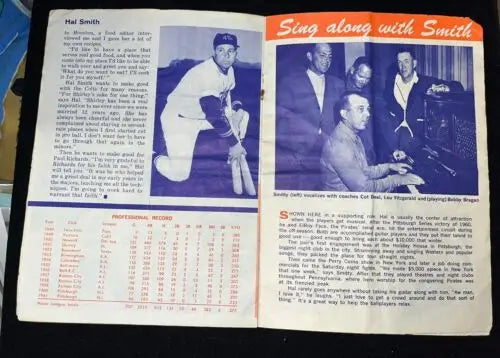 Vintage Hal Smith baseball booklet from Houston Colt 45’s featuring Ken Johnson