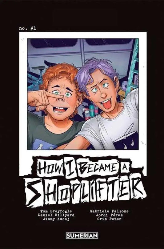 Book cover of How I Became a Shoplifter featuring colorful characters and mature themes