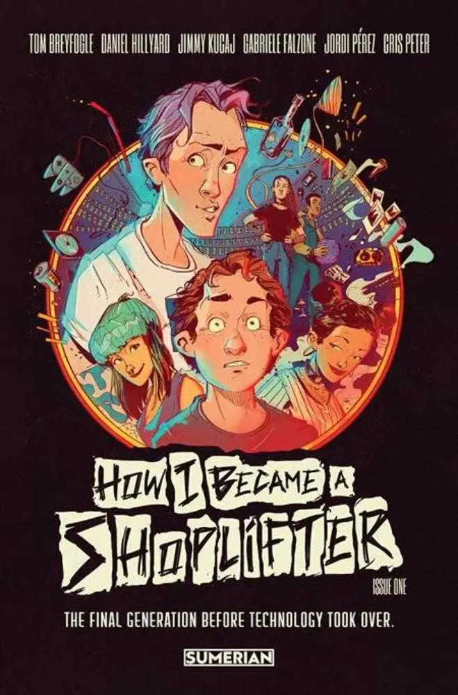 Movie poster for How I Became a Shoplifter featuring stylized characters in a circular design