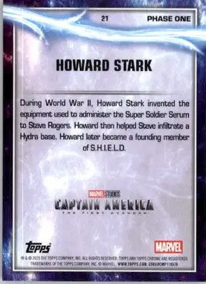 Howard Stark - 2025 Topps Chrome Marvel Studios - #21 - Non_sport - Non-Sports Card Single