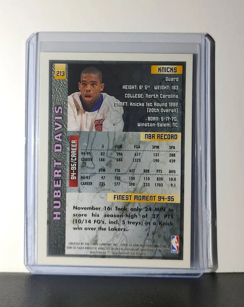 Hubert Davis 1995-96 Topps Finest NBA #213 Card New York Knicks - Basketball Card Single