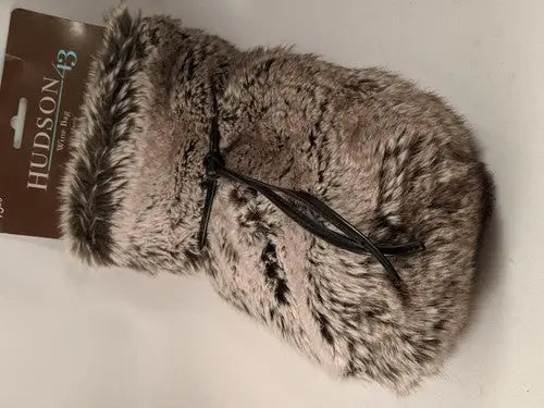 Hudson 43 Park Collection Grey Faux Fur Arctic Wine Bag - General Merchandise