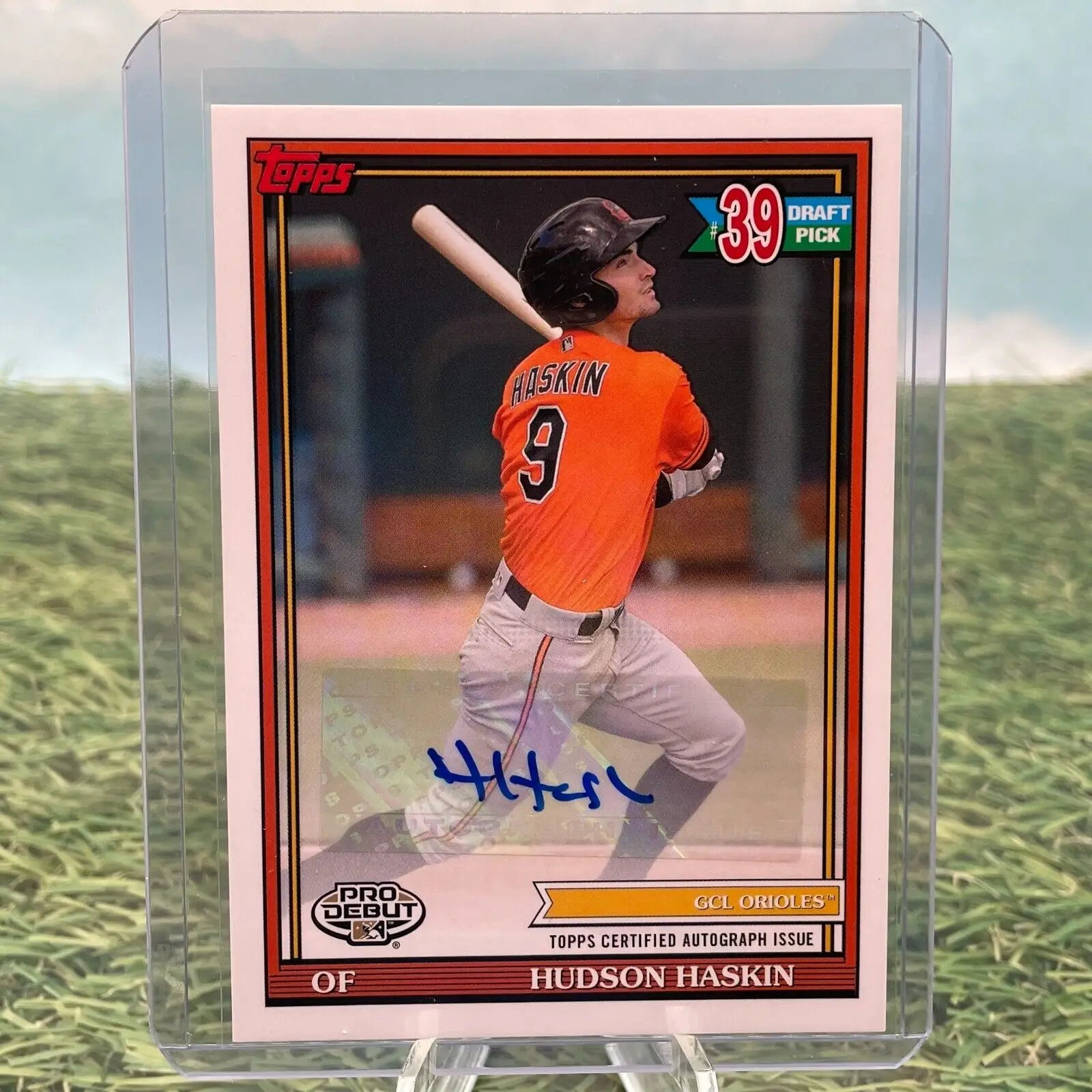 Autographed Hudson Haskin card from 2021 Topps Pro Debut - PD-175 collectible item