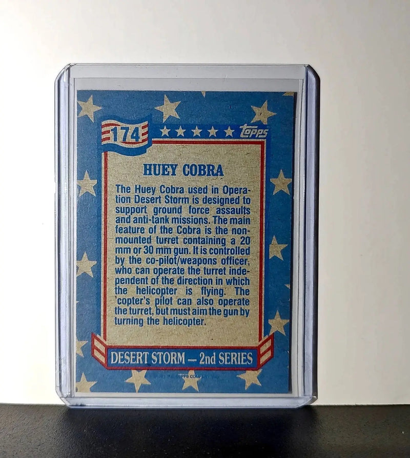 Huey Cobra 1991 Topps Desert Storm #174 Card