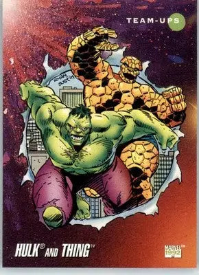 Hulk and Thing - 1992 Impel Marvel Universe - NM - #98 - Marvel Card Single
