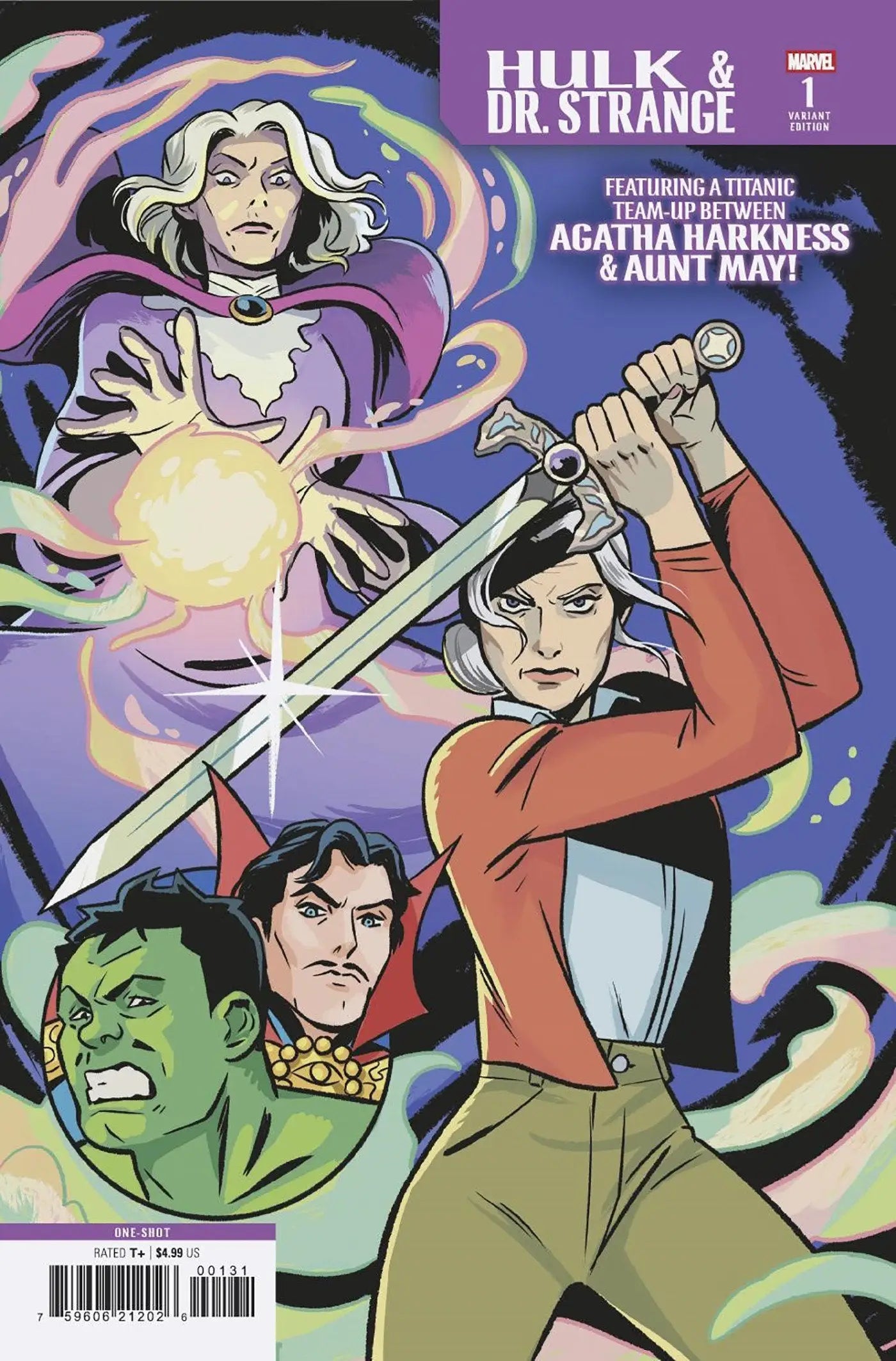 Hulk and Doctor Strange comic book cover by Natacha Bustos featuring Bruce Banner