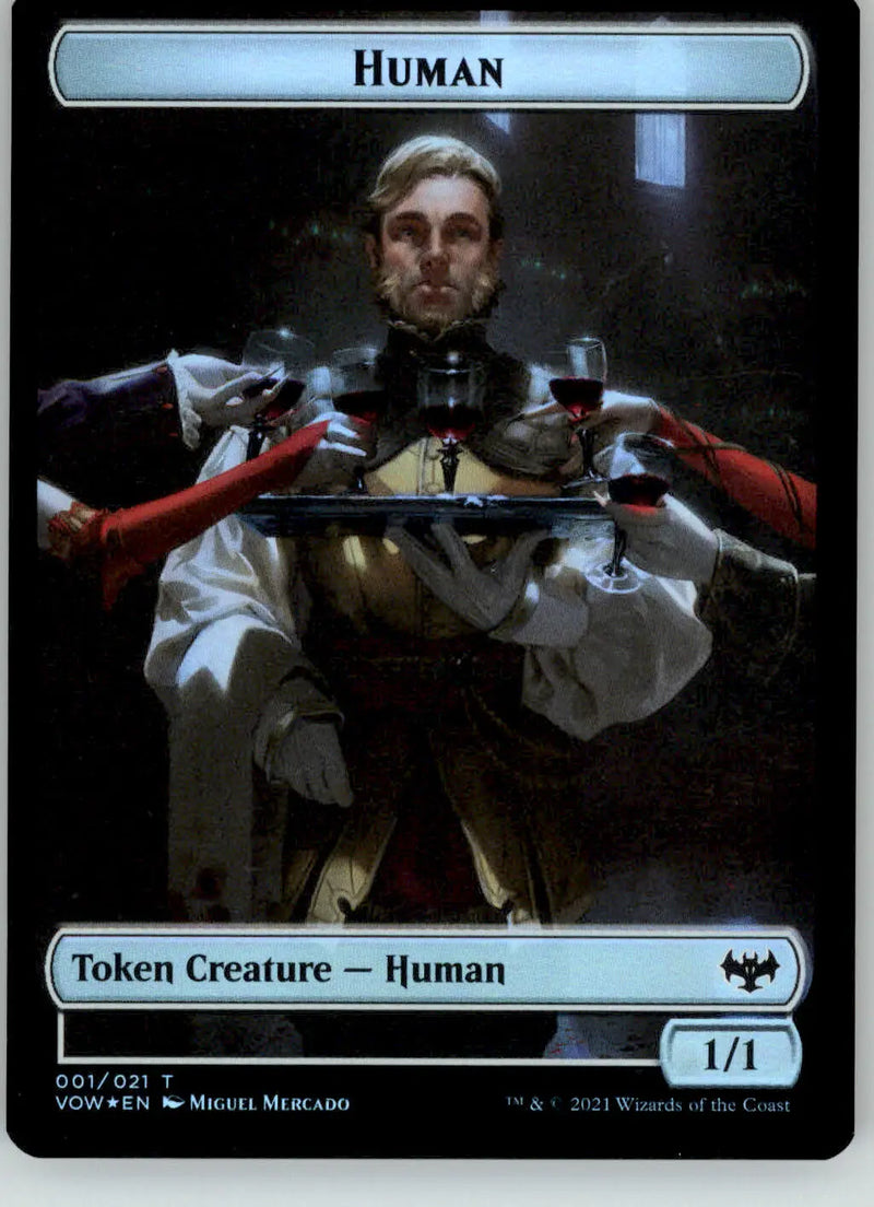 Human // Spirit Cleric Token - Innistrad: Crimson Vow - 1 // 4 - Foil LP Magic - Magic Card Single