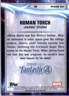 Human Torch - 2025 Topps Chrome Marvel Studios - #196 - Non_sport - Non-Sports Card Single