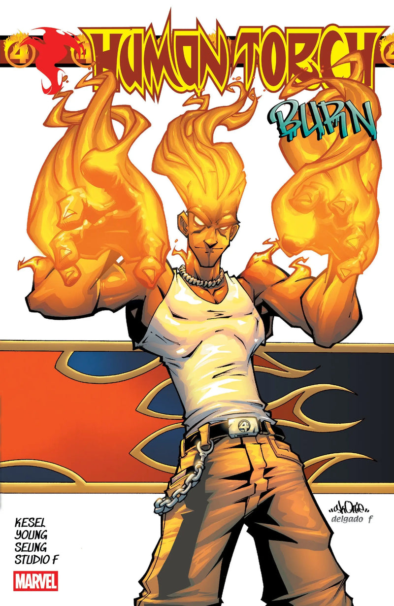 Human Torch comic book from Fantastic Four featuring Johnny Storm in the Human Torch Burn edition