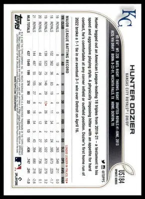 Hunter Dozier 2022 Topps Update #US184 Kansas City Royals - Baseball Card Single