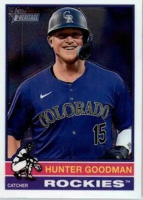 Hunter Goodman - 2025 Topps Heritage - #217 - Chrome Baseball - Baseball Card Single