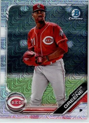 Hunter Greene - 2019 Bowman - #BCP-51 - Chrome Prospects Mojo Refractors - Baseball Card Single