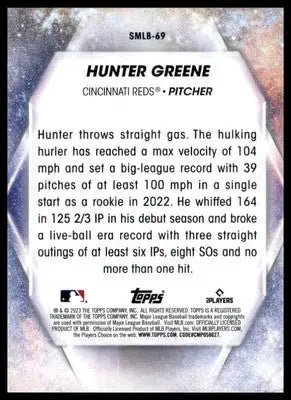 Hunter Greene 2023 Topps Update Stars of MLB #SMLB-69 Cincinnati Reds - Baseball Card Single