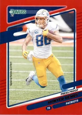 Hunter Henry - 2021 Donruss - #48 - Press Proof Red Football - Football Card Single