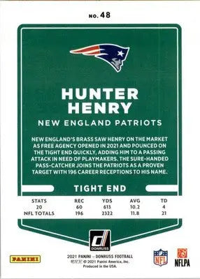 Hunter Henry - 2021 Donruss - #48 - Press Proof Red Football - Football Card Single