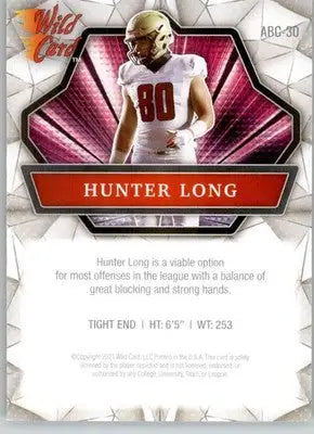 Hunter Long - 2021 Wild Card Alumination - #ABC-30 - Football - Football Card Single