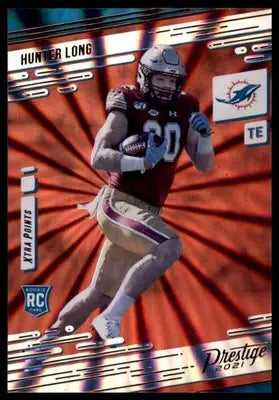 Hunter Long Rookie 2021 Panini Prestige Xtra Points Sunburst #271 Miami Dolphins - Football Card Single
