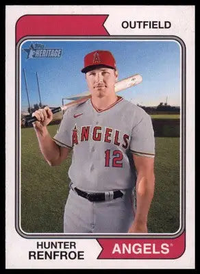 Hunter Renfroe 2023 Topps Heritage #269 Los Angeles Angels - Baseball Card Single