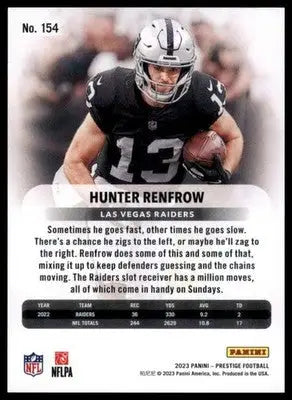 Hunter Renfrow 2023 Panini Prestige #154 Las Vegas Raiders