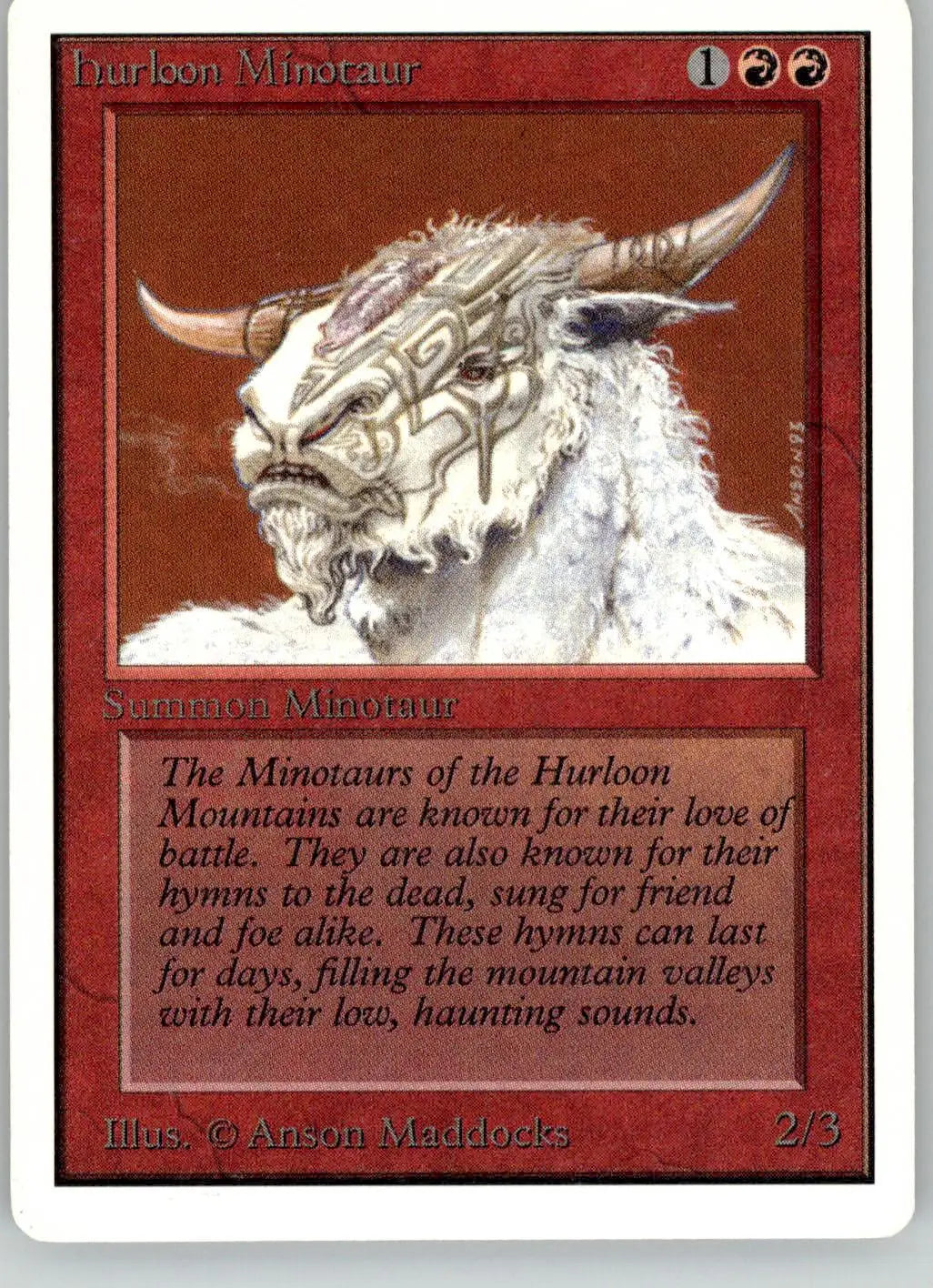 Hurloon Minotaur - Unlimited Edition - MP Magic: The Gathering - Magic Card Single