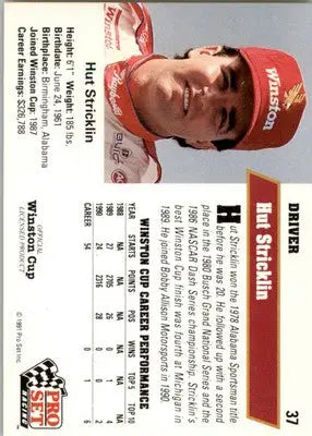 Hut Stricklin - 1991 Pro Set - #NNO - Prototypes Racing - Racing Card Single