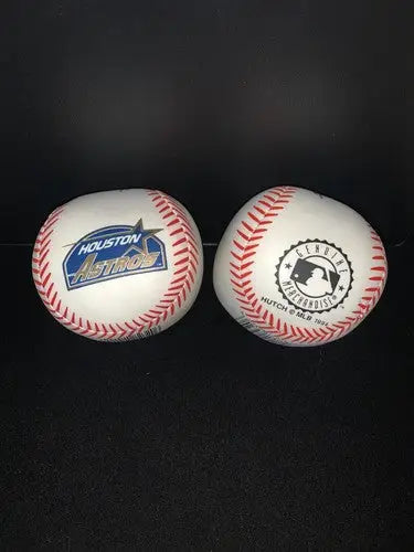 Hutch MLB Houston Astros Baseball Souvenir Collectible 1994 BALL Soft Plush X2 - Sports Memorabilia