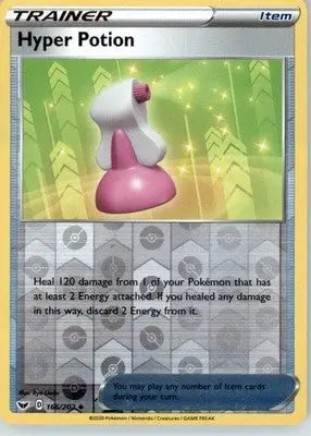 Hyper Potion - SWSH01: Sword & Shield Base Set - Reverse Holo LP - #166/202 - Pokémon Card Single